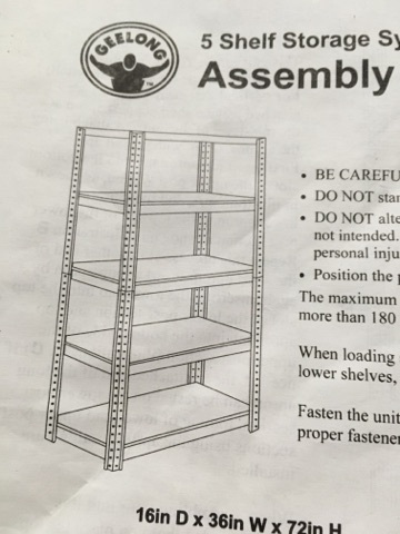 lot 2028 image: 5 Shelf Storage Shelf