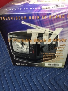 lot 2058 image: Black and White Mini Tv