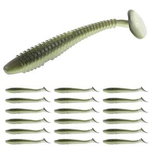 lot 14037 image: RUNCL Swimbaits Paddle 10203040PCS, 5432 Inchs Paddle Tail, Soft Lure for Trout Crappie Bass, Durable Plastic Bait Swimmer for SaltwaterFreshwater, Fishing Lovers Gift