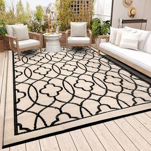 lot 14063 image: Pendolr Outdoor Rug Waterproof 8x10 ft Outdoor Carpet Patio Rug Mat Reversible RV Camping Rug Plastic Straw Rug Outside Outdoor Area Rug for Patio Deck Balcony Backyard Picnic Beach