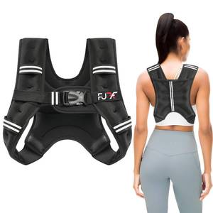 lot 14070 image: FUFF Weighted vest woman - 5lb12lb10lb15lb20lb25lb30lb Weights with Reflective Stripe, Weighted Vest for Men Women Strength Training Running Walking Jogging