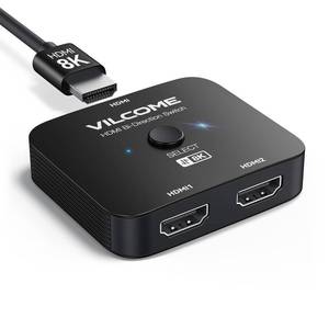 lot 14093 image: Vilcome HDMI 2.1 Switch, 4K 120Hz HDMI Switcher Ultra HD 8K HDMI Splitter 2 in 1 Out 48Gbps HDMI Hub Support HDR 8K60Hz, 4K144Hz, 2K240Hz for PS4PS5 Xbox Roku Apple TV Fire Stick Black