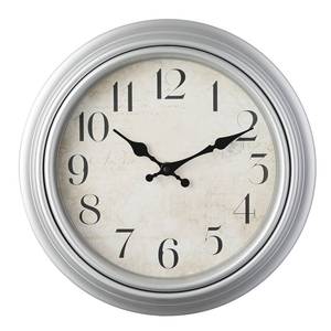 lot 14103 image: WOOPHEN Retro Wall Clock, Battery Operated 12 Inch Silent Wall Clocks Antique Clock Vintage Decorative for Kitchen Bedroom Living Room Office (Silver)