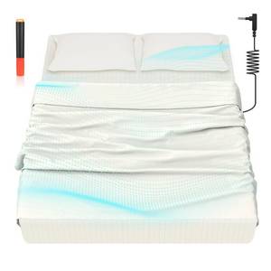 lot 14116 image: HLLBLL� Grounding Bedding Sheet Set, Bed Sheets and Pillowcase Set, 90% Organic Cotton10% Pure Silver Organic Fitted Grounded Sheet for Improved Sleep, Pain Relief (White, (60  80  15inch)) - Retail $148.69