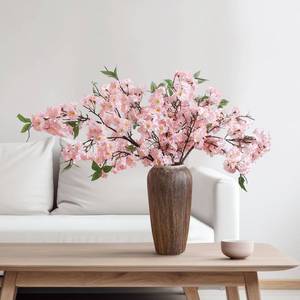 lot 14136 image: Thiccywoov Artificial Cherry Blossom Branches 38 Inch Fake Wedding Silk Cherry Blossom Tree Stems 4 Pcs Faux Flowers Floral Arrangements for Home Vase Wedding Table Decor(Light Pink)