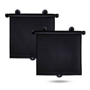 lot 14144 image: EcoNour Car Side Window Sun Shade (2 Pack)  Retractable Roller Sunshade for Kids  Baby Car Window Shades for UV and Sun Glare Protection  Baby Travel Accessories (15x17)