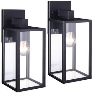 lot 14145 image: EBIONBRIGHT Outdoor Wall Lantern Waterproof Outdoor Wall Lights, Exterior Light Fixture with Toughened Glass Shade, Matte Black Outdoor Wall Sconce Decorative for Porch, Patio, Garage