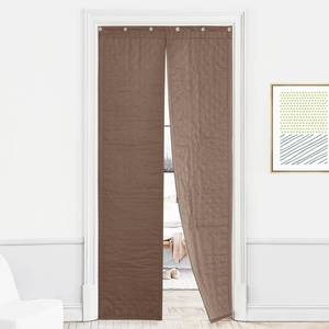 lot 14146 image: RYB HOME Magnetic Soundproof Blanket Cold Thermal Insulating 100% Blackout Door Curtain Windproof Draft Block Divider for Doorway, Glass Window, Wide 36 x Long 82 inches, Mocha
