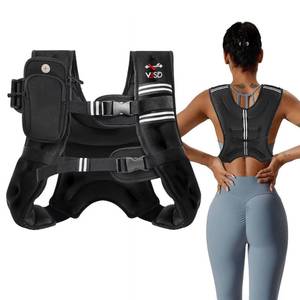 lot 14147 image: VBSD Weighted Vest for Women Men, 16lb Weight Vest with Reflective Stripe, Body Weight Vests Adjustable for Strength Training, Running, Walking, Workout, Jogging, Fitness