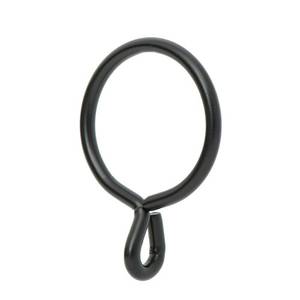 lot 14164 image: Ivilon Drapery Eyelet Curtain Rings - 1.7 Ring for Curtain Hook Pins, Set of 14 - Black
