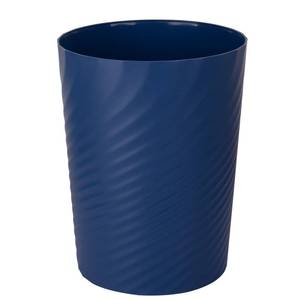lot 14165 image: UUJOLY Plastic Small Trash Can Wastebasket, Garbage Container Basket for Bathrooms, Laundry Room, Kitchens, Offices, Kids Rooms, Dorms, 3.5 Gallon, Navy Blue