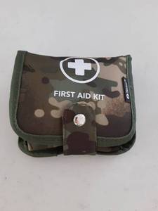lot 14167 image: Small First Aid Kit, 100 Pieces Water-Resistant Well Organzied Pouch with Rotatable Buckle - Ideal for Outdoor, Travel, Biking, Camping, Hiking, Car (Red)