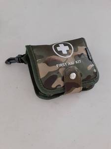 lot 14168 image: Small First Aid Kit, 100 Pieces Water-Resistant Well Organzied Pouch with Rotatable Buckle - Ideal for Outdoor, Travel, Biking, Camping, Hiking, Car (Red)