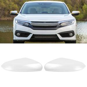 lot 14188 image: Moonlinks Compatible with 2016-2021 Honda Civic Side Mirror Cover Replacement,Platinum White Pearl LH & RH Side Door Rearview Mirror Cap Trim for 10th Gen Civic,2019-2022 Insight (1 Pair)