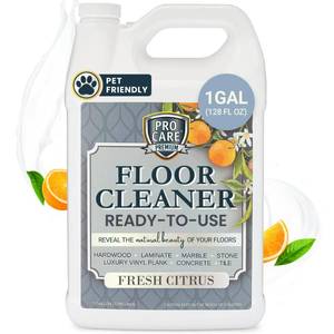 lot 14202 image: ProCare Floor Cleaner (Made in USA)  Tile, Stone, Laminate, Vinyl & Natural Wood Floor Cleaner for Mopping, Household Supplies, Cleaning Solution with Citrus Aroma - 1 Gal (128 Fl Oz)
