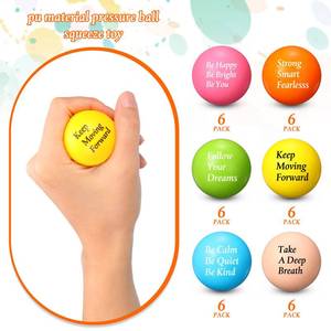 lot 14208 image: Aoriher 36 Pcs Motivational Stress Balls Colorful Stress Balls Bulk Quotes Inspirational Funny Foam Toys Hand Exercise Gifts for Office Small Toys for Motivating Supply(Multicolor)