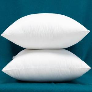lot 14239 image: Warmwithann Extra Full and Thick Set of 2 Cotton Fabric Plump Throw Pillow Inserts, Down Alternative Decorative Couch Cushion Cover Filler, 18 X 18 Inches