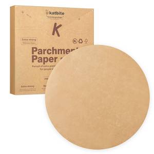 lot 14244 image: Katbite 200Pcs 8 Inch Parchment Paper Rounds, Unbleached & Non-stick, Precut Parchment Circles for Spring Pan, StorageFreezing Hamburger Patties