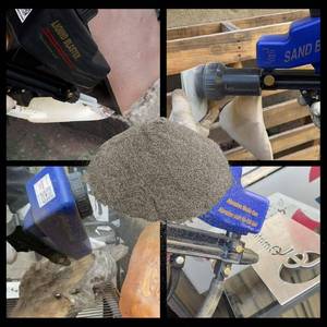 lot 14248 image: LE LEMATEC Brown Corundum Abrasive Blasting Media #220 - Ideal for Surface Prep & Coating Removal, Rust Removal, Cleaning, Deburring, and Etching, 2.2lbs Starter Bag (LEI17-2)