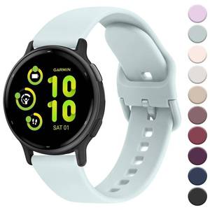 lot 14250 image: Meliya Bands for Garmin Vivoactive 5  Vivoactive 3 Watch Band, Garmin Venu 2 Plus  Venu Sq  Venu Watch Bands Women Men, 20mm Soft Silicone Sport Replacement Strap for Garmin Vivomove HR, Forerunner 645  245 Music Smart Watch (Succulent)