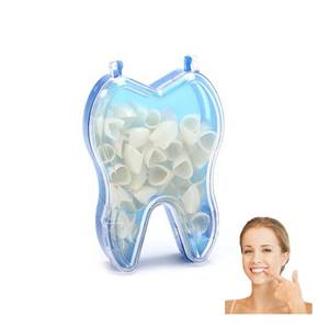 lot 14251 image: YAFIYGI 50 Pcs Tooth Caps for Broken Tooth Mixed Sizes Dental Temporary Crown Kit Front Cap Covers for Adults Dental Crowns Temporary Teeth Implants Dentales Temporales Covers