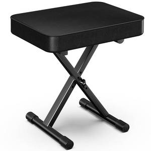 lot 44796 image: GLEAM Keyboard Bench X-Style Height Adjustable 16.5-18.5in Padded Cushion Piano Stool Bench Keyboard Chair for Keyboards Piano