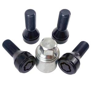 lot 44802 image: MISSING ONE Cheriezing 36136792851 Anti-Theft Wheel Stud Bolt Locks 14 x 1.25MM with 1 Key Compatible with E70 E71 F10 F30 F22 F32 G11 F01 F25 F26 F12 - Number 057 Flower Sharpe