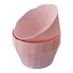 lot 14270 image: PINK SOUP PLATES  16 oz - 9 PC  Lava Collection