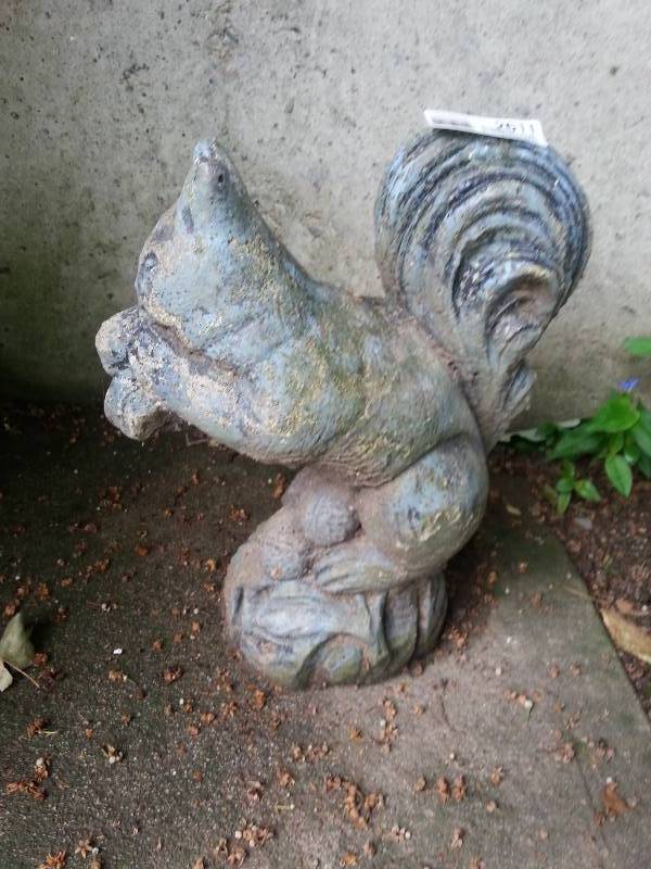 lot 2611 image: SQUIRREL STATUE
