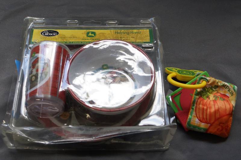 lot 93 image: Toddler John Deere- Cup and Plate and Bonus