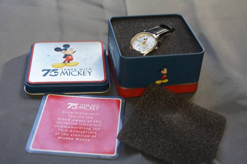 lot 203 image: 75 Years With Mickey Mouse Watch and Collectible Tin