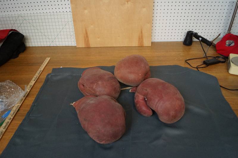 lot 1152 image: 2 Sets of Leather Boxing Gloves-  OLD  Large-  Awesome Wall Hangers