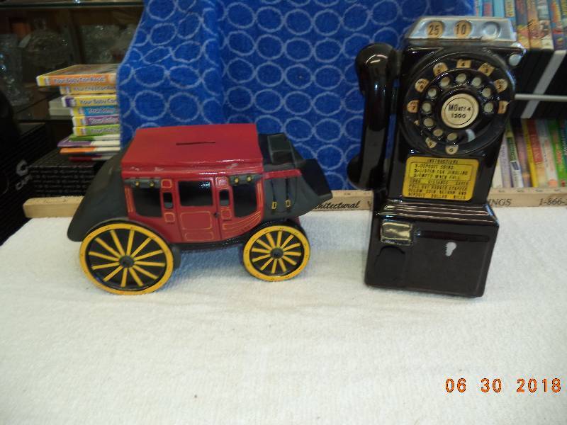 lot 1587 image: Bank Lot- Stagecoach and Rotary Pay Phone