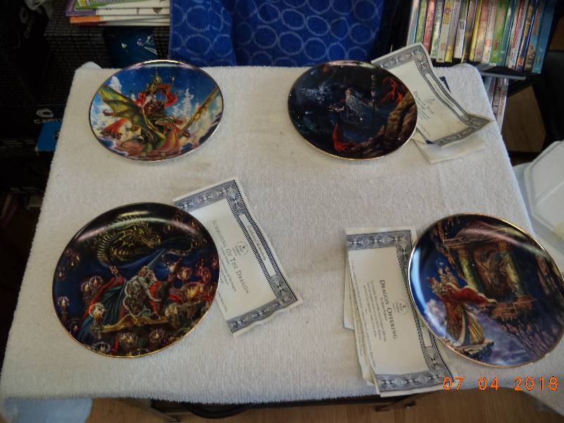 lot 1649 image: Royal Doulton Lot of 4 Mid Evil Themed Collectors Plates