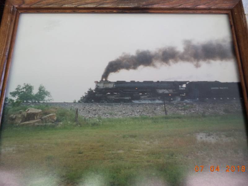 lot 1673 image: 2 Framed Pictures -Planes and Trains