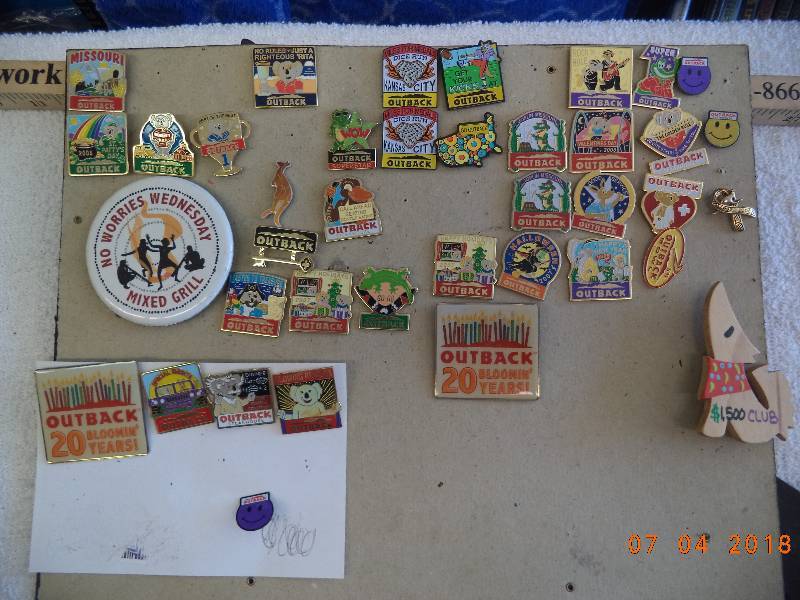 lot 1696 image: Outback Steakhouse Pin Lot