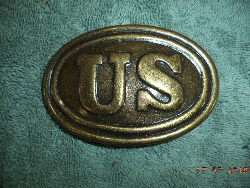 lot 1816 image: Brass Belt Buckle US
