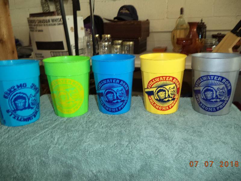 lot 1821 image: Eskimo Joe Plastic Cup Lot   Stillwater Oklahoma