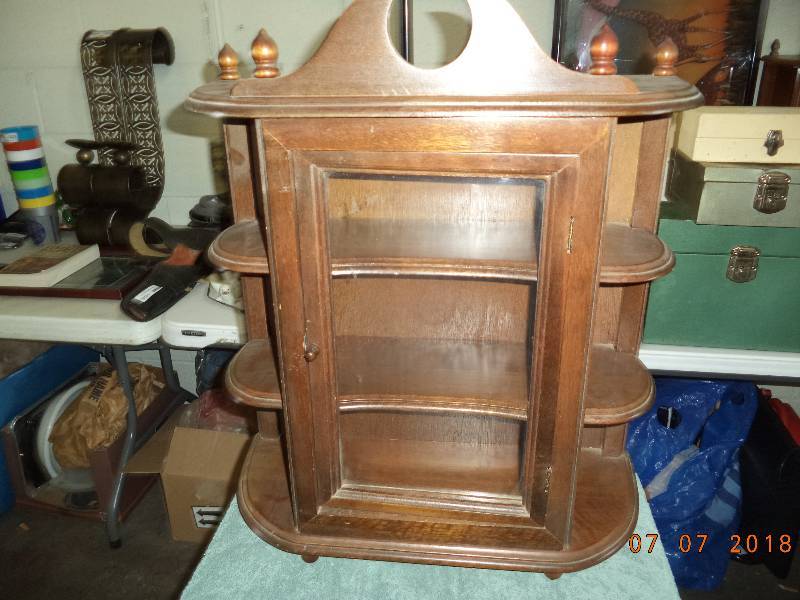 Small Table Top Curio Cabinet Estate Packed With Tools Also