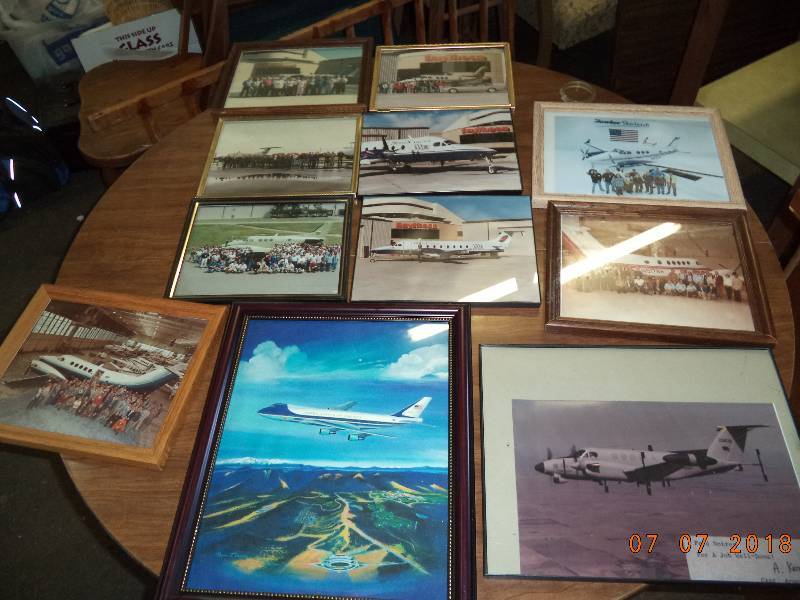 lot 1893 image: Big Lot of Aircraft Industry Photos- Framed  Beechcraft and Others