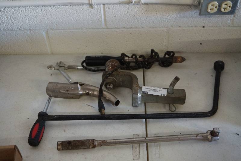 lot 34 image: Hitch- Soldering- Old Oil Spout- MORE