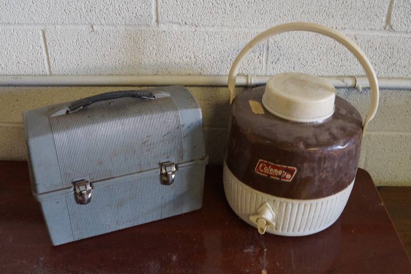lot 51 image: Coleman Water Jug and Old Lunchbox