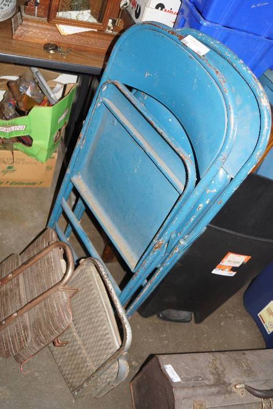 lot 66 image: 2 Metal Chairs with Free Stadium Seats