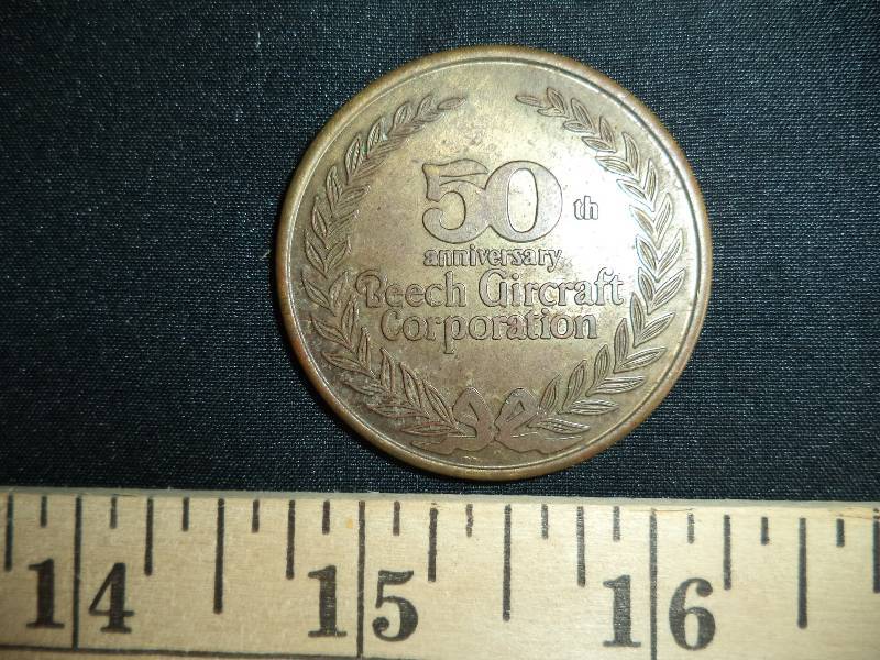 lot 1902 image: Beechcraft 50th Anniversary Coin