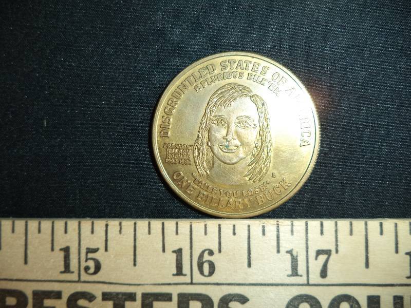 lot 1906 image: Disgruntled States Of America  Hillary Coin- Novelty