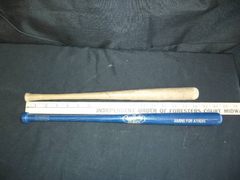 lot 1948 image: 2 Mini Baseball Bats