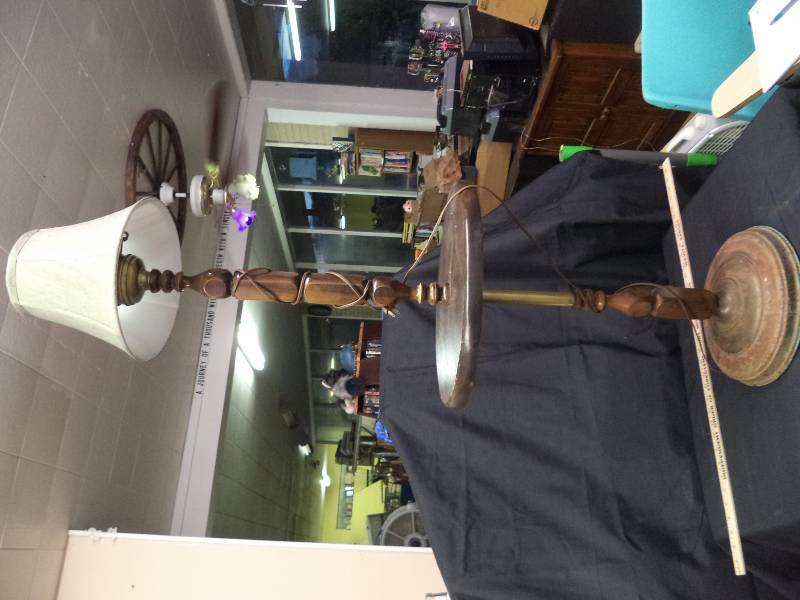 lot 2046 image: 51 inch Floor Lamp With Table Built In