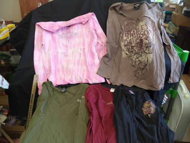lot 2081 image: Harley Davidson Shirt Lot-5 Long Sleeved