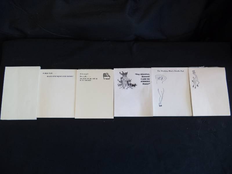lot 2095 image: Lot of 6 Novelty Note Pads-  FUN