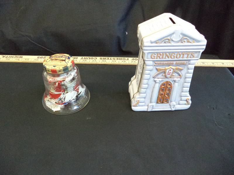 lot 2128 image: Liberty Bell Jar and Bank